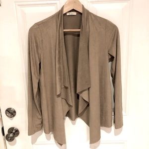 Soft Suede Cardigan